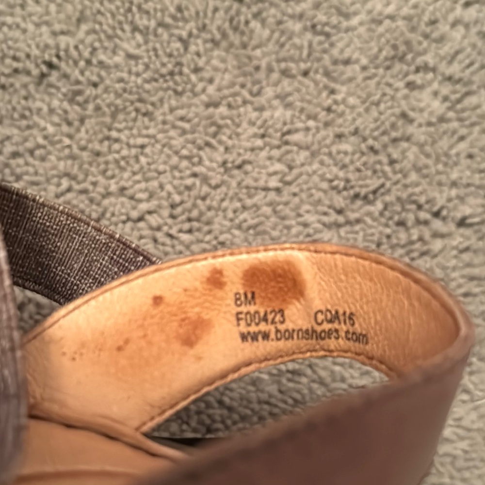 Born Taupe and Gray Strappy Sandals - Picture 7 of 9